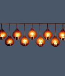 METSY Stylish Metal Cutting Edge Candle Light Holder Leaf in Rectangular Shape | Metal Art | Home Decor Items (Golden Triangular) (Golden Rectangular)