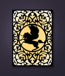 METSYLaser Cut Backlit Pegasus Wall Hanging(Size: 61x44cm) Fitted with LED and Acrylic for Even Glow.