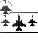 METSYMETSY Metal Laser Cut Wall Hanging with LED Strip Lighting(Bomb white Shade)(4x2) feet (Fighter Jet)