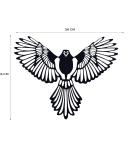 Metsy Stunning Wall Decor, Graphical Bird Art Black Powder Coated Finish - Perfect for Living Room, Kid's Room, Bedroom, Hallway | Metal Wall Art | Wall Decor Items