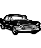 METSY ClassicCar Metal Art backlit Mildsteel | Car Lover Gifts | Metal Car Wall Decor | Metal Wall Art | Wall Hangings for Home Decoration. (Black & Gold (92x44) cm