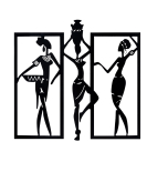 METSY Metal Tribal Women Wall Art Black 64x69 cm for Home/Bedroom/Office/Hallways etc | Metal Wall Art | Wall Decor Items for decoration