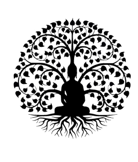 METSY Metal Buddha Tree Wall Art Black in Round Shape for home &amp; office Decoration | Metal Wall Art | Wall Decor Items