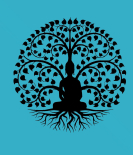 METSY Metal Buddha Tree Wall Art Black in Round Shape for home & office Decoration | Metal Wall Art | Wall Decor Items