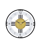 METSY Metal Laser Cut Numerical Analogue Round Wall Hanging Clock Black for home and office | Metal Wall Art | Wall Decor Items