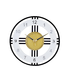 METSY Metal Laser Cut Numerical Analogue Round Wall Hanging Clock Black for home and office | Metal Wall Art | Wall Decor Items