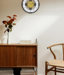 METSY Metal Laser Cut Numerical Analogue Round Wall Hanging Clock Black for home and office | Metal Wall Art | Wall Decor Items