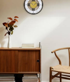 METSY Metal Laser Cut Numerical Analogue Round Wall Hanging Clock Black for home and office | Metal Wall Art | Wall Decor Items