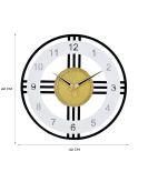 METSY Metal Laser Cut Numerical Analogue Round Wall Hanging Clock Black for home and office | Metal Wall Art | Wall Decor Items