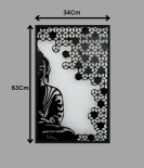METSY Metal Buddha Wall Decor Art | Stylish Wall Decorative Items for Living room, Bed Roon Dining room & Office | Wall Sculptures | Modern Wall Decorative Art & Accessories | (63Cm *64 Cm)