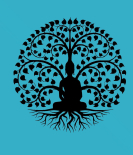 METSY Metal Buddha Tree Wall Art Black in Round Shape for home & office Decoration | Metal Wall Art | Wall Decor Items