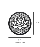 METSY Metal Lotus Wall Art for Living Room, Bed Room and Office|Wall Sculptures|Modern Decorative Art/Plaque Accessories |Wall Hanging Art (41cm x 41cm).