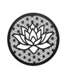 METSY Metal Lotus Wall Art for Living Room, Bed Room and Office|Wall Sculptures|Modern Decorative Art/Plaque Accessories |Wall Hanging Art (41cm x 41cm).