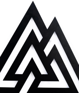 METSY Valknut Metal Wall Art | Wall Hanging Decorative Items | Metal Wall Decor | Finely Crafted with Laser Cutting | Powder Coated