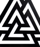 METSY Valknut Metal Wall Art | Wall Hanging Decorative Items | Metal Wall Decor | Finely Crafted with Laser Cutting | Powder Coated