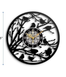 METSYWall Clock Birds Design,(Size: 44.5x44.5 cm),Precise Laser Cutting & Black Powder Coated Standard
