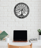 METSY Circle Of LIfe (23 inch X 23 inch, Black)