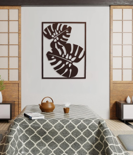 METSY METSYLaser Cut Monstera Leaves(795x615) mmBrownSuitable for Living, Bedroom, Dining Room, Hallway