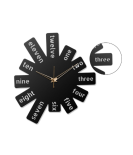 Metsy Metal Clock With Alphabetical Text Type
