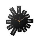 Metsy Metal Clock With Alphabetical Text Type