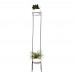 sophisticated square shaped two level plant stand