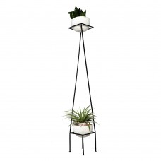 sophisticated diamond shaped two level plant stand