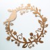 flower wreath with a bird sitting