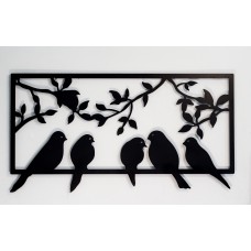 birds sitting and gazing at atree branch