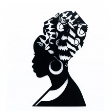 African princess with elaborate hair decoration