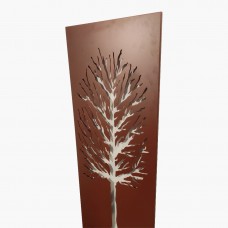 Autumn tree tall with back illumination